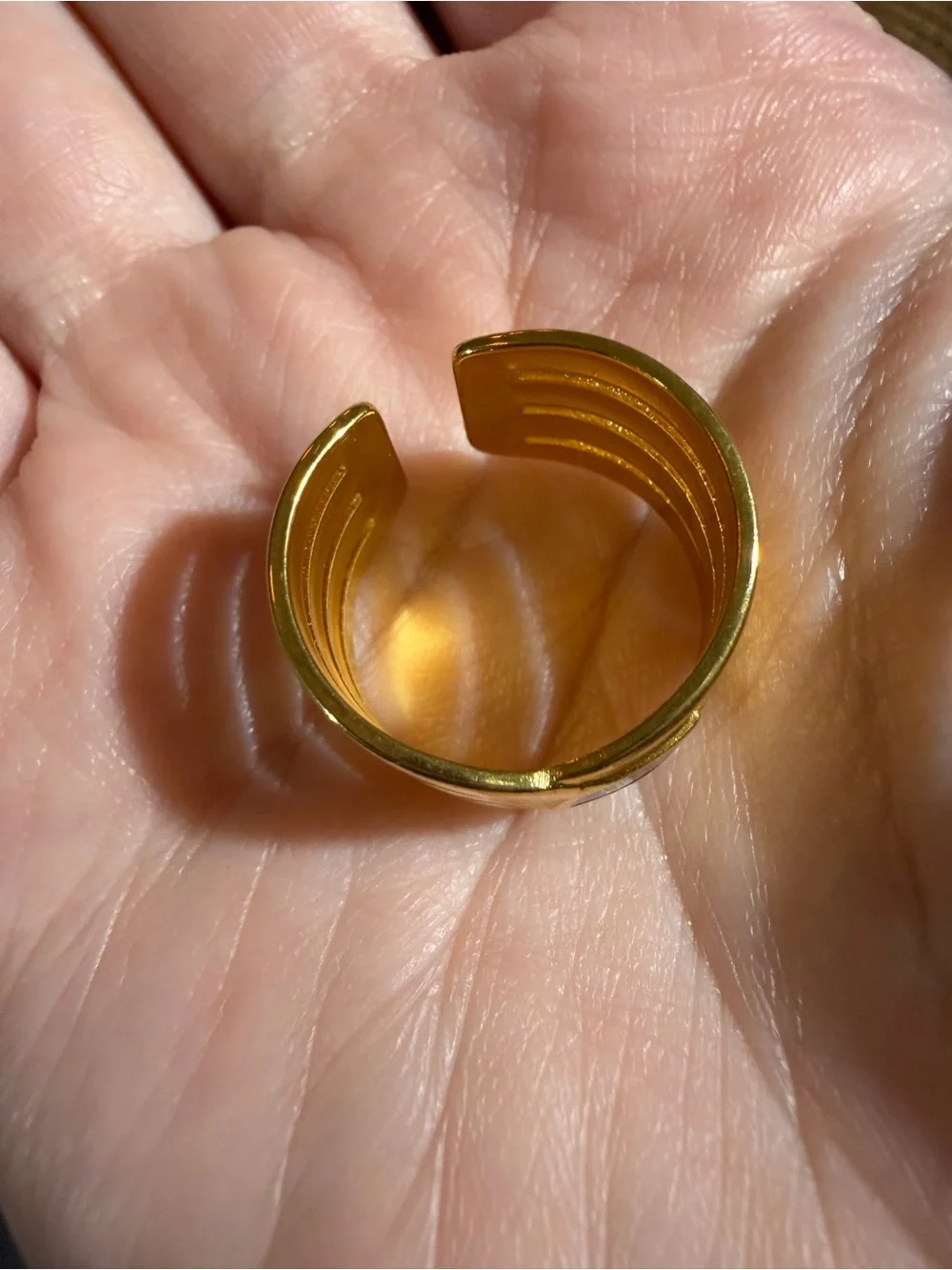 18k Gold-Plated Adjustable Ring